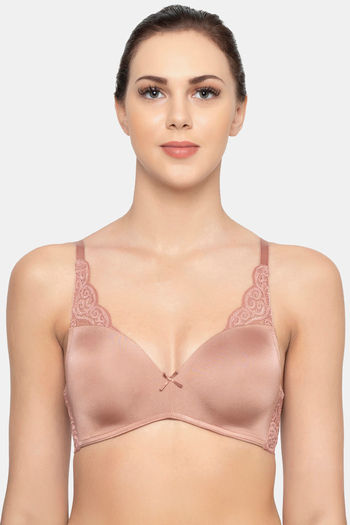 Buy Triumph Padded Non Wired Full Coverage T-Shirt Bra - Toasted Almond